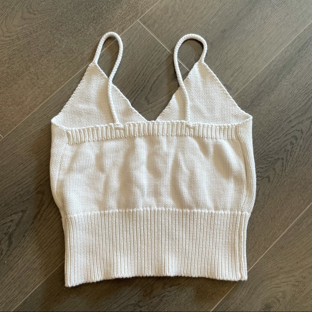 Made in Italy white crop top (Sz XS) - Picture 2 of 8